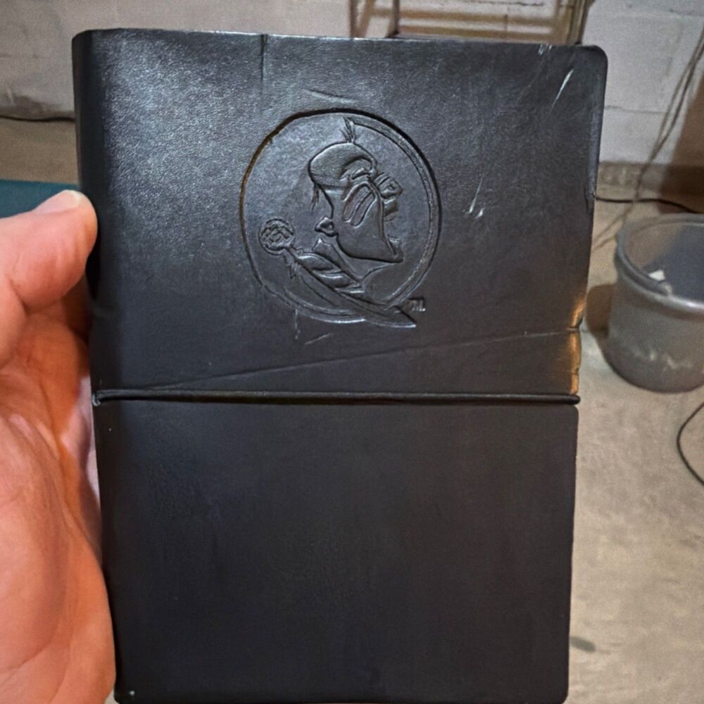 TEMPO 8175CK34 Black Leather Journal Notebook